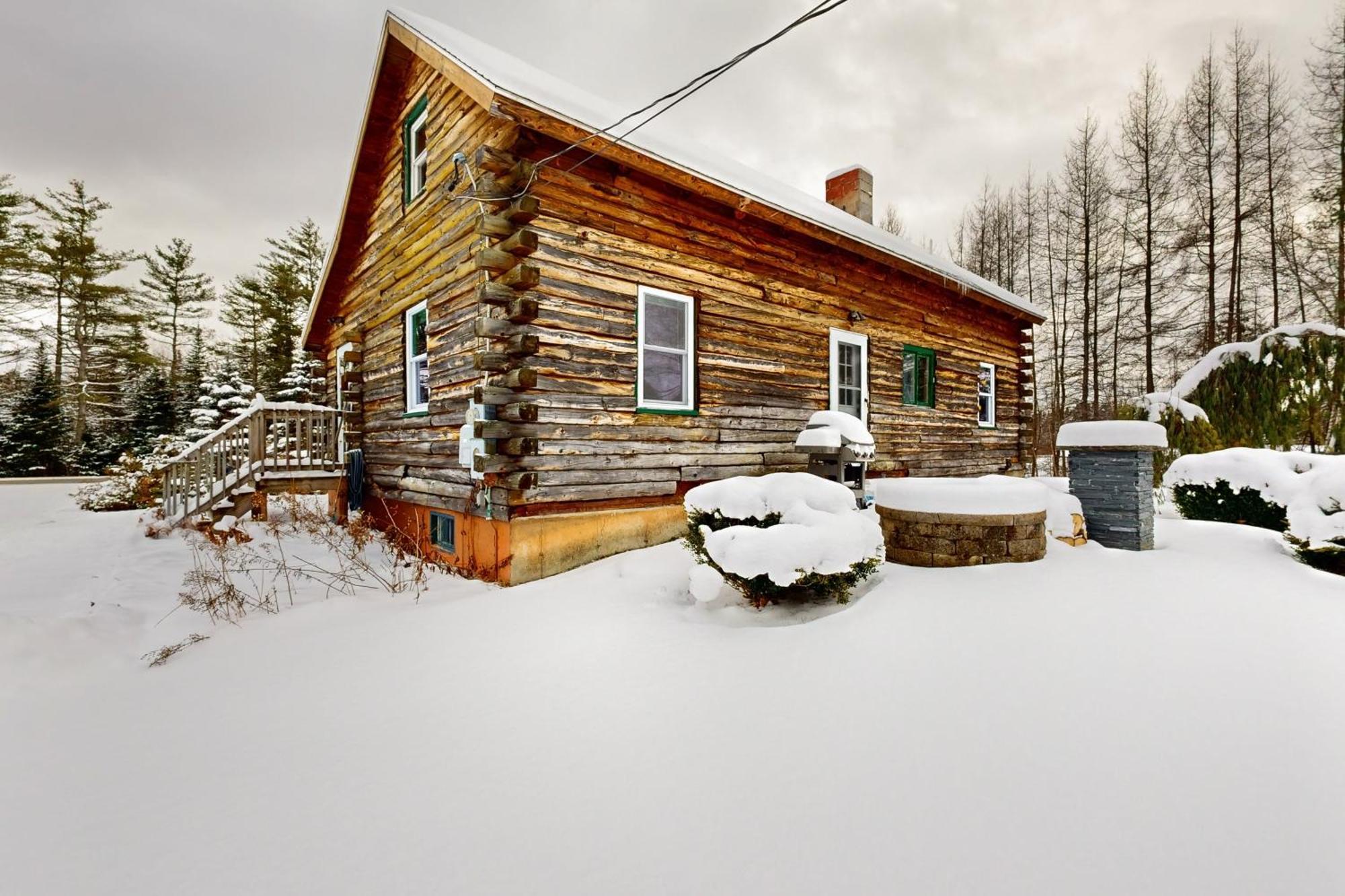 Twin View Log Home Carroll Ngoại thất bức ảnh