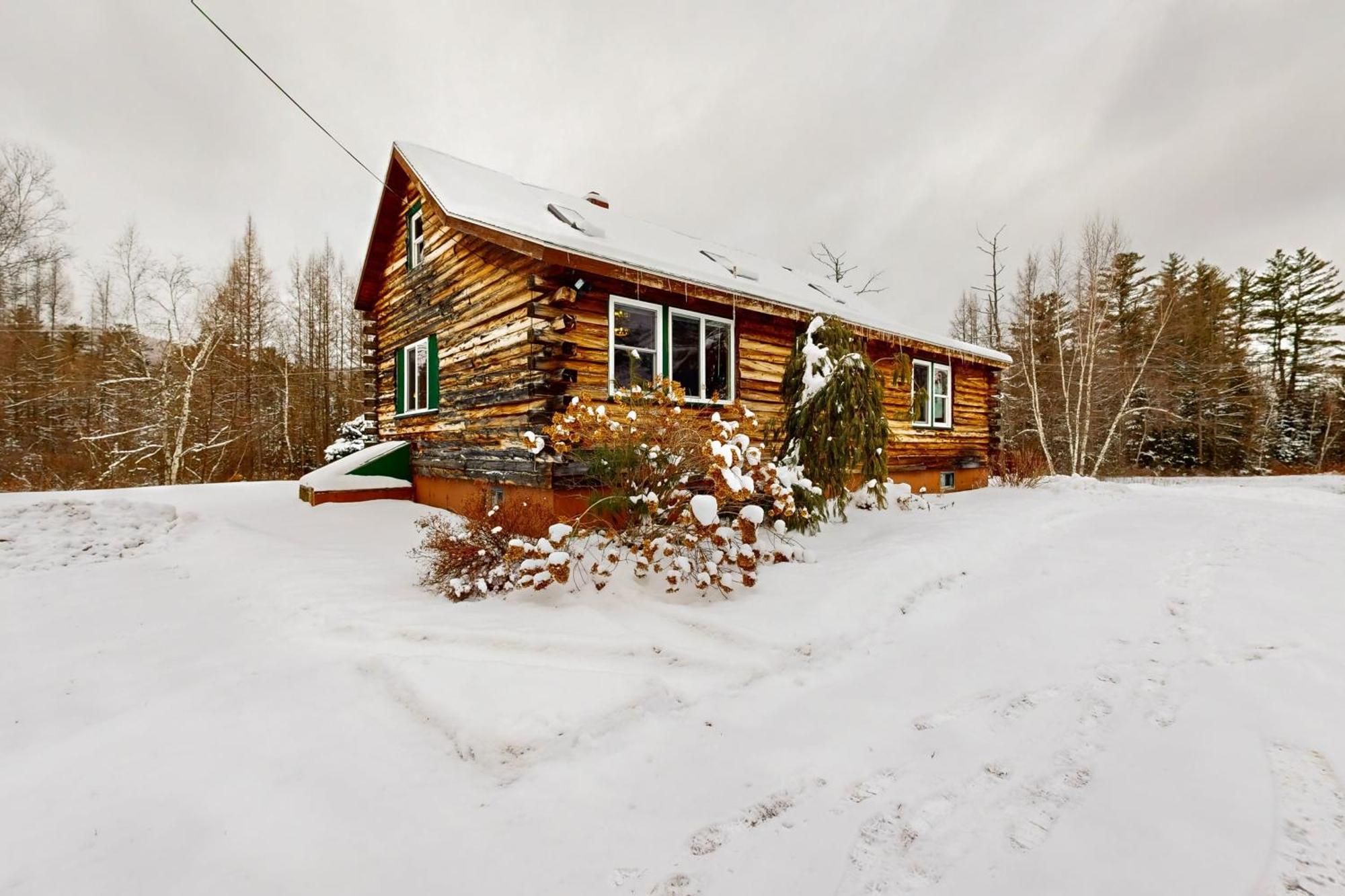 Twin View Log Home Carroll Ngoại thất bức ảnh