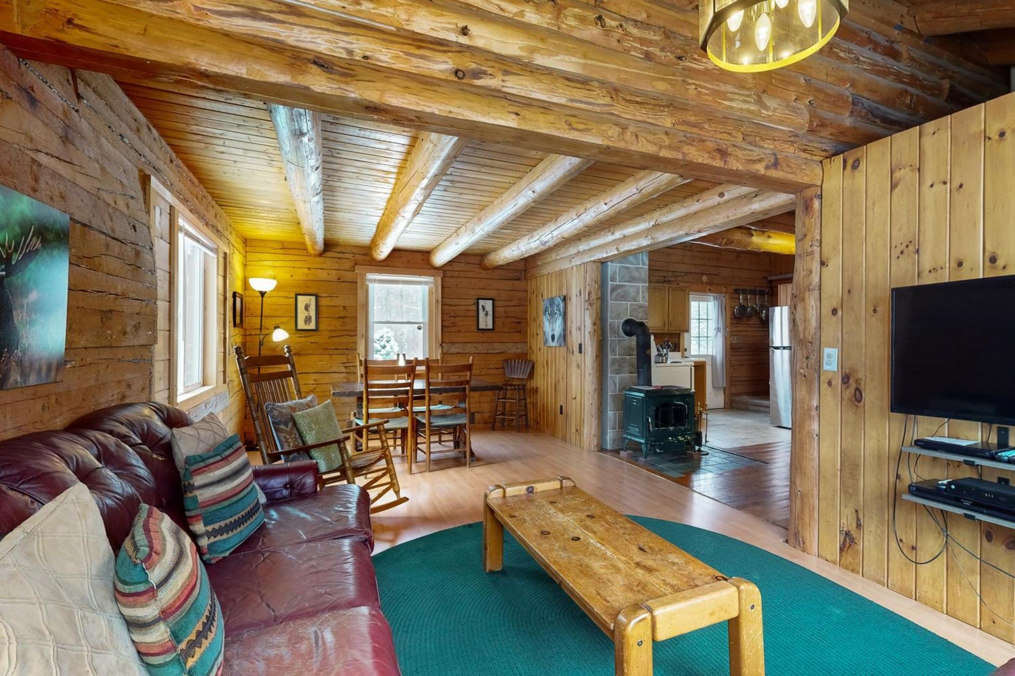 Twin View Log Home Carroll Ngoại thất bức ảnh