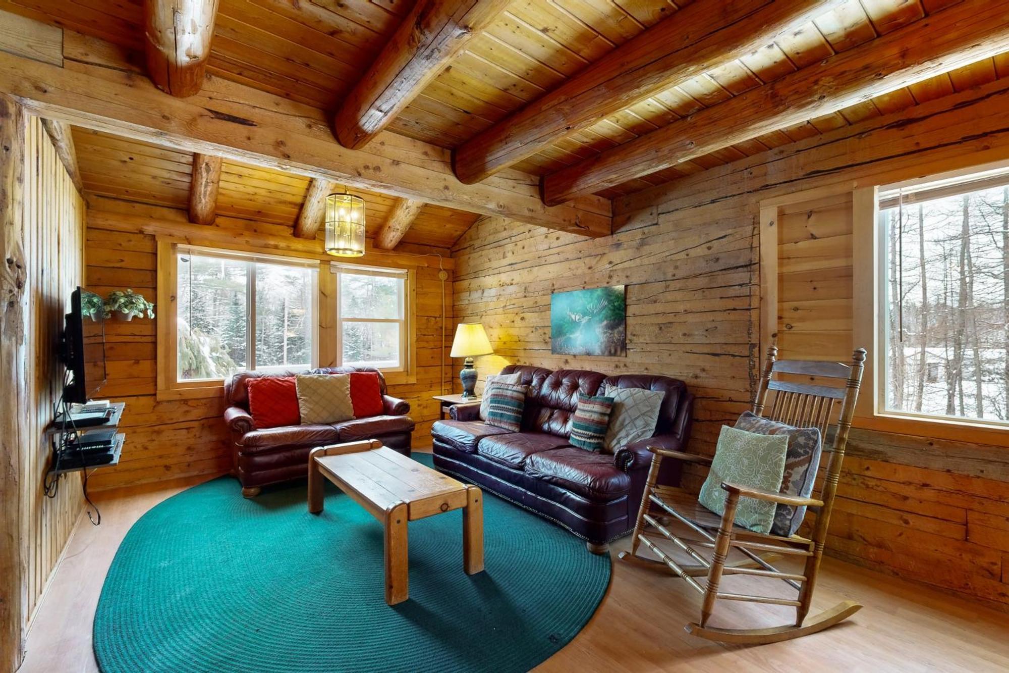 Twin View Log Home Carroll Ngoại thất bức ảnh
